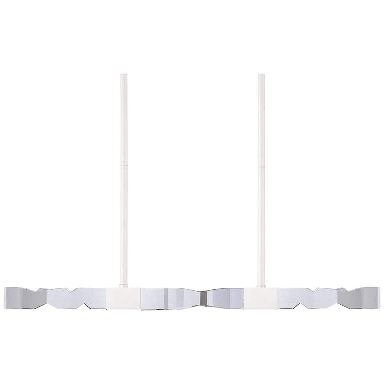 Image 1 Mamadim LED 3CCT 4-Light 49" 2"x2" Carved Crystals White Lin
