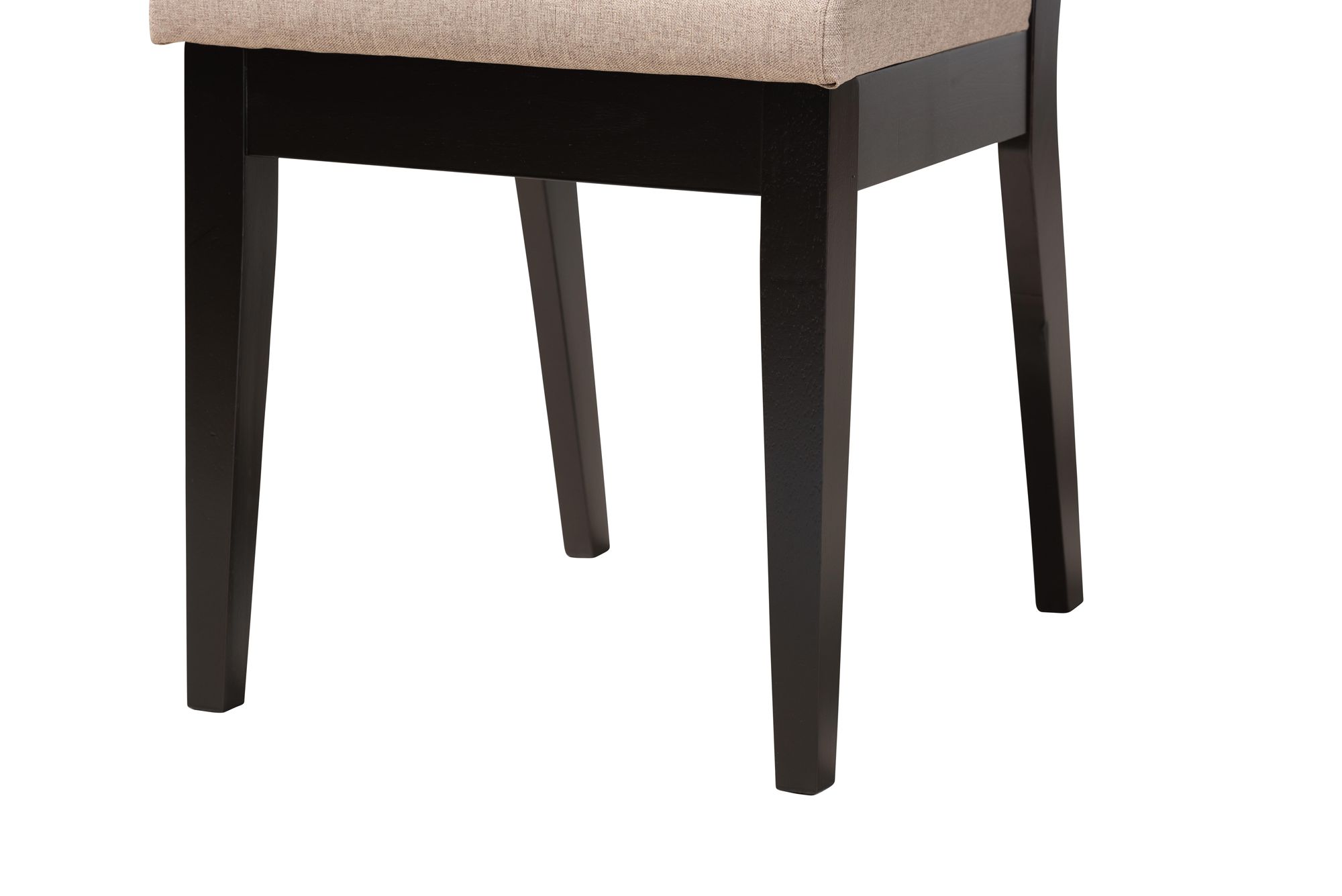 Image 5 Mana Sand Fabric Dark Brown Wood 7-Piece Dining Set more views