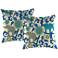Managerie Sapphire 18" Square Indoor-Outdoor Pillow Set of 2