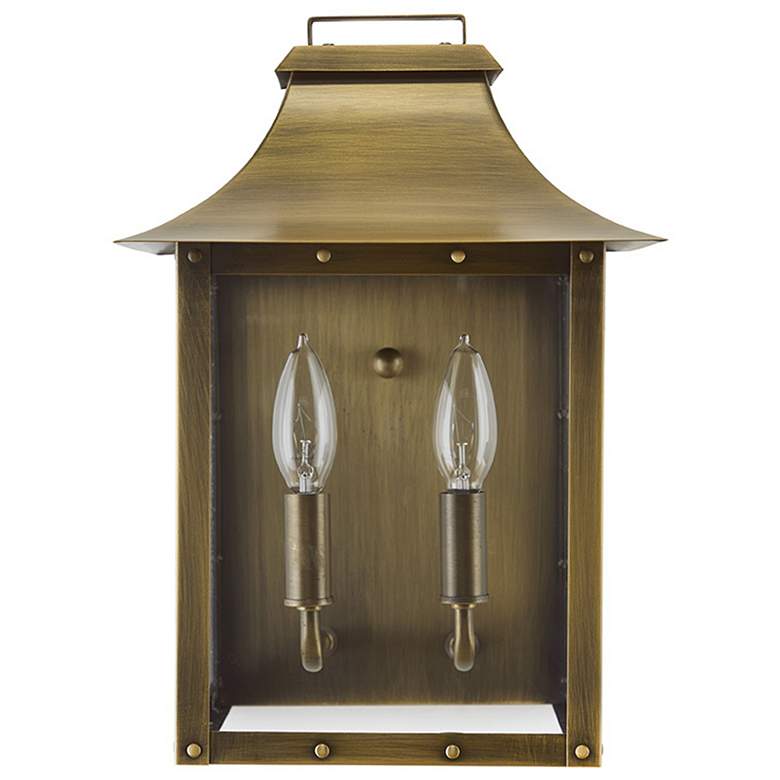 Image 1 Manchester 2-Light Aged Brass Pocket Wall Light
