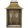 Manchester 2-Light Aged Brass Pocket Wall Light