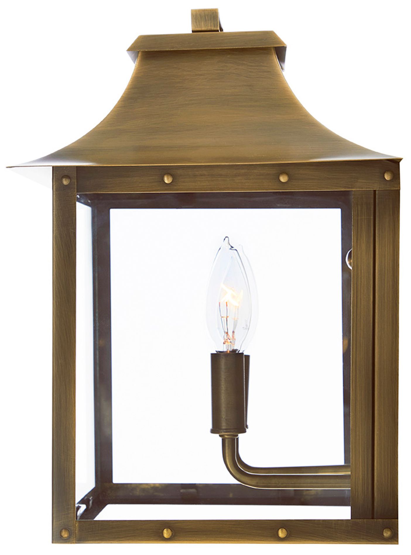 Image 4 Manchester 2-Light Aged Brass Pocket Wall Light more views