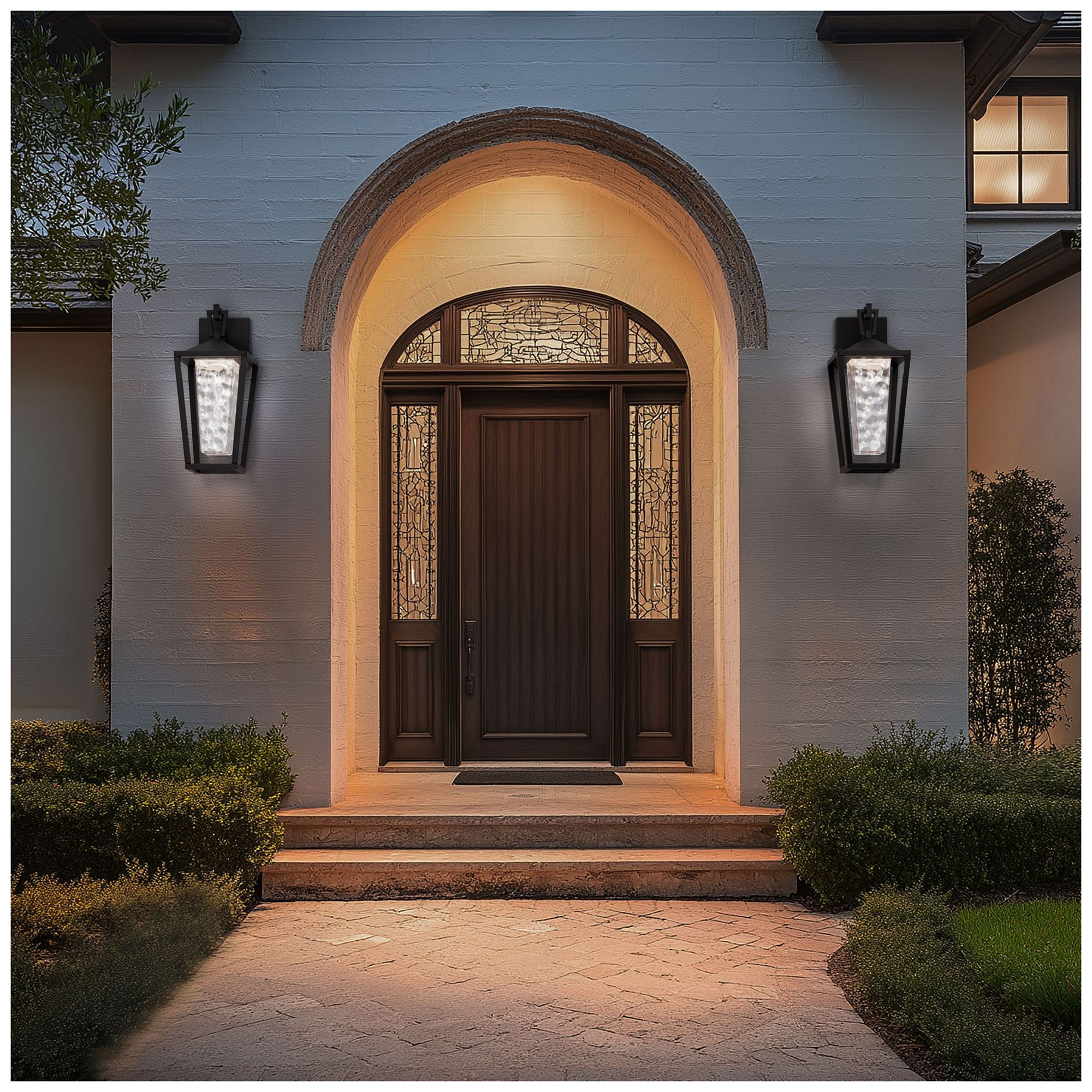 Image 5 Manchester 25"H x 9.5"W 1-Light Outdoor Wall Light in Black more views