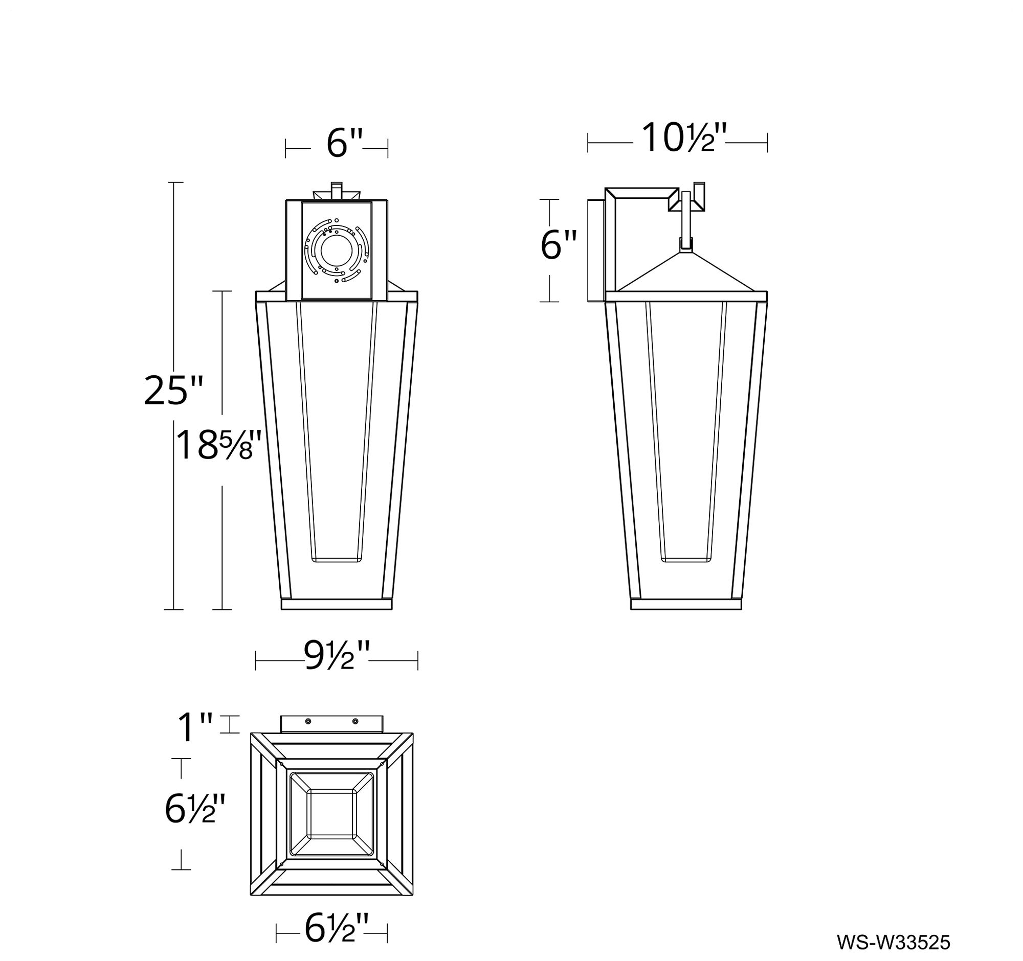 Image 4 Manchester 25"H x 9.5"W 1-Light Outdoor Wall Light in Black more views