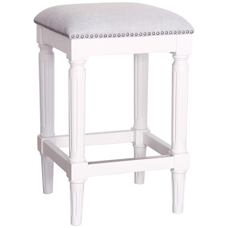 Image 2 Manchester 27" Alabaster White Wood Counter Stool