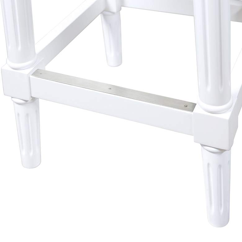 Image 3 Manchester 27" Alabaster White Wood Counter Stool more views