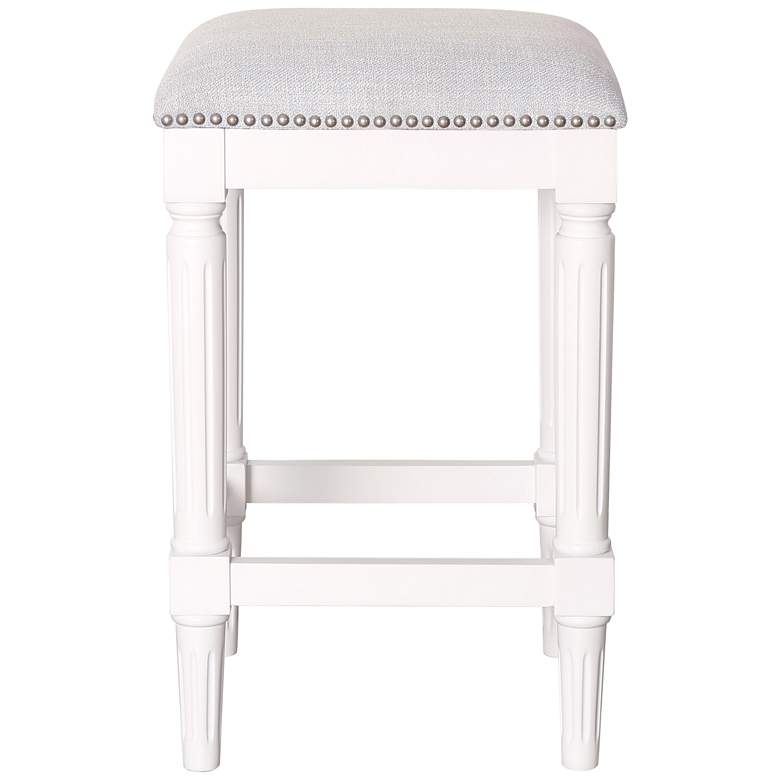 Image 5 Manchester 27" Alabaster White Wood Counter Stool more views