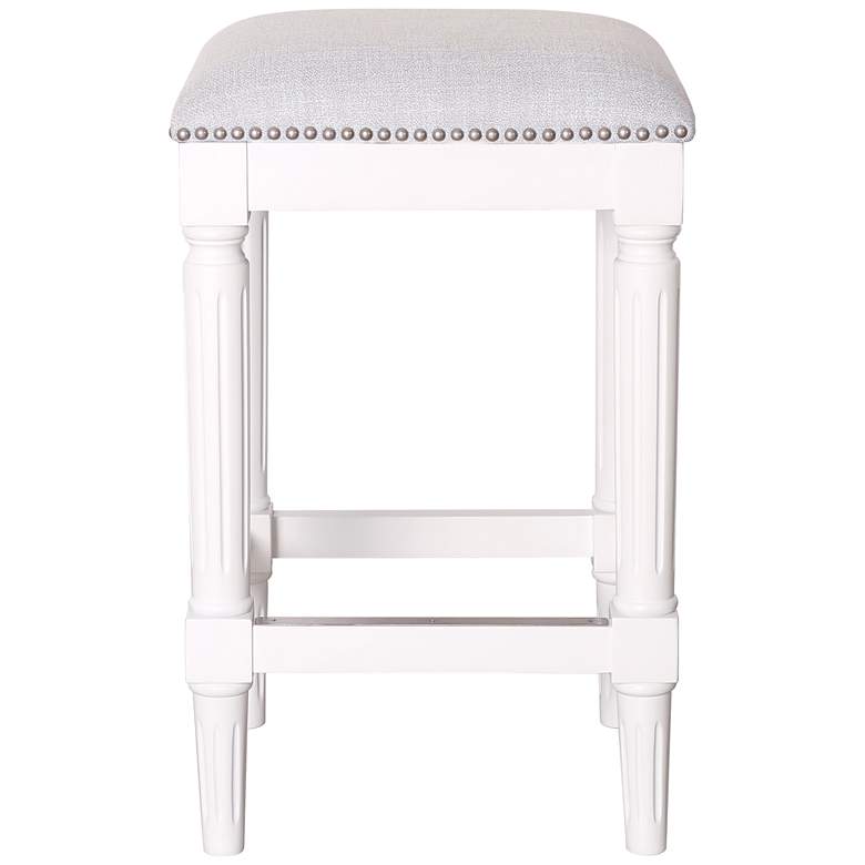 Image 6 Manchester 27" Alabaster White Wood Counter Stool more views