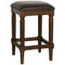 Manchester 27" Distressed Walnut Wood Counter Stool