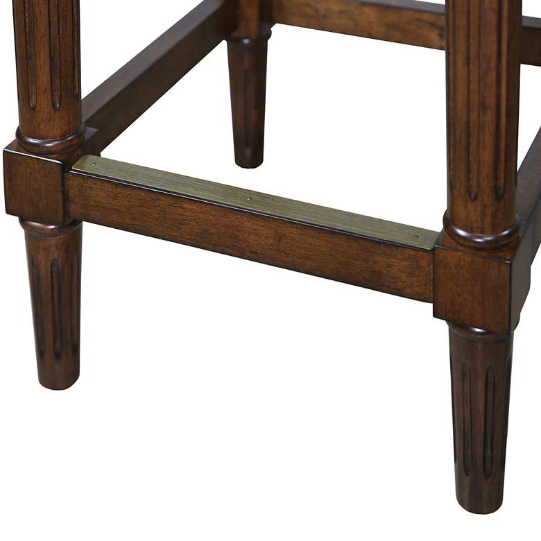 Image 2 Manchester 27" Distressed Walnut Wood Counter Stool more views