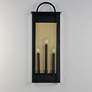 3_Manchester 30"H Black and Gold 3-Light Outdoor Wall Light more views
