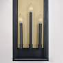 4_Manchester 30"H Black and Gold 3-Light Outdoor Wall Light more views