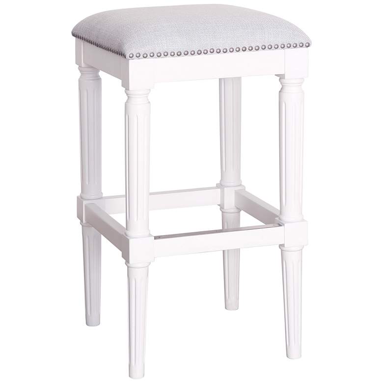 Image 2 Manchester 31" Alabaster White Wood Bar Stool