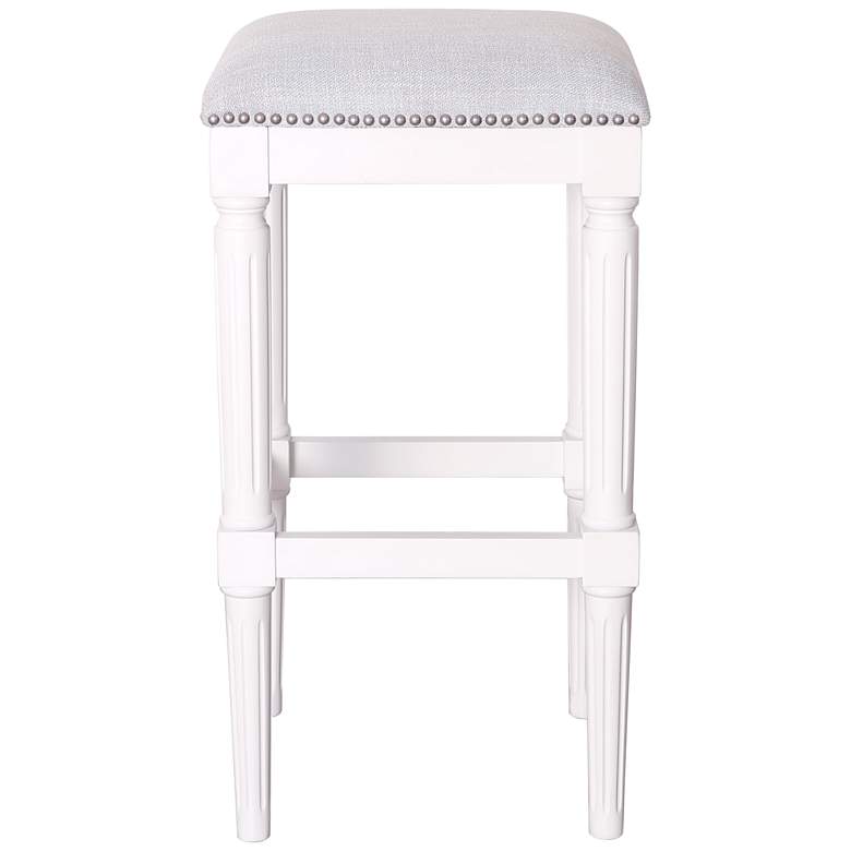 Image 5 Manchester 31" Alabaster White Wood Bar Stool more views