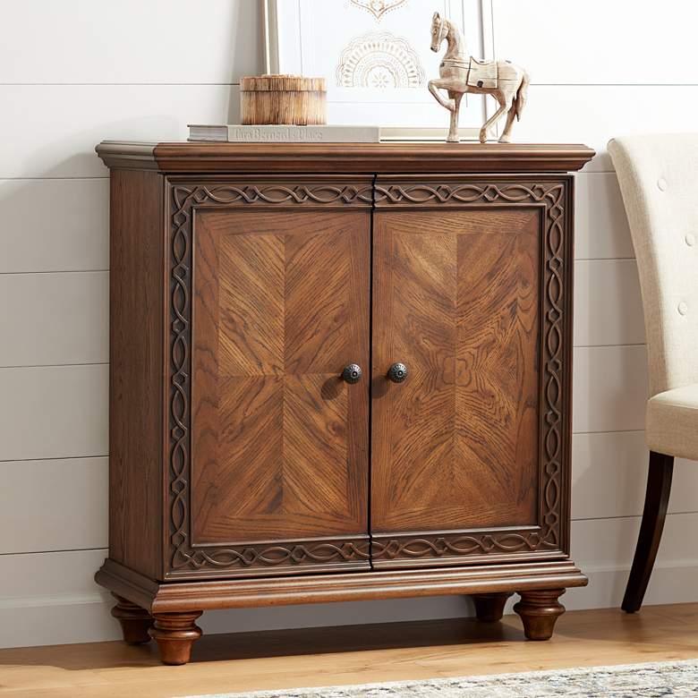 Image 1 Manchester 36 inch Wide Cacao Brown 2-Door Storage Cabinet