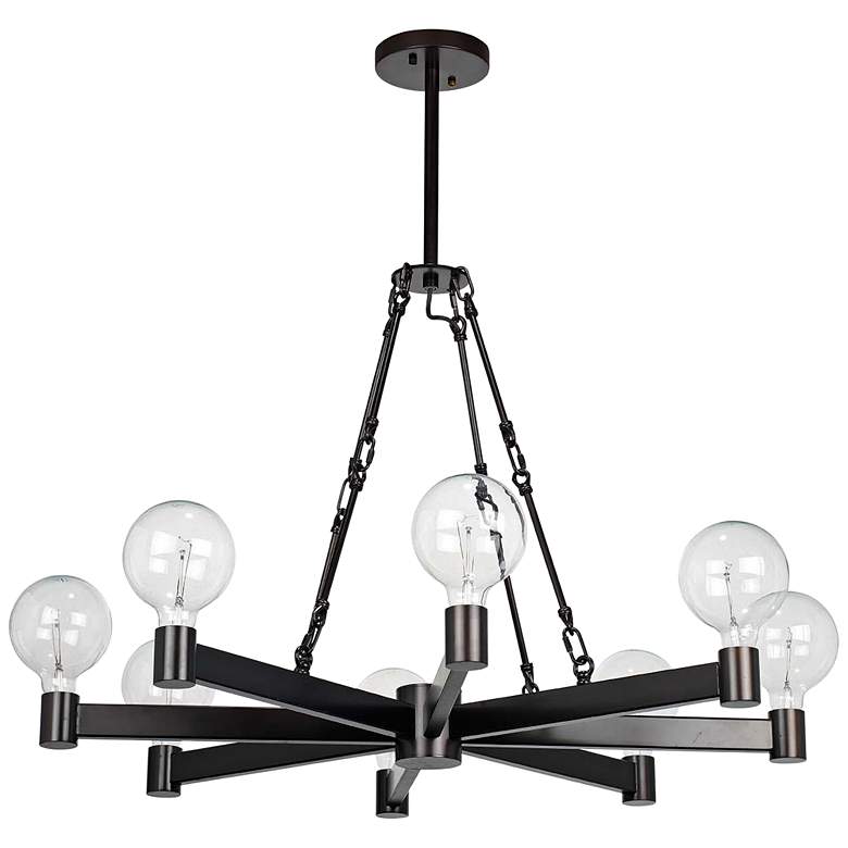 Image 1 Manchester 36" Wide Oil-Rubbed Bronze 8-Light Chandelier