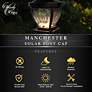 Watch A Video about the Manchester Dark Bronze Outdoor Solar Post Cap