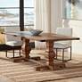 Manchester 88" Wide Oak Dining Table in scene