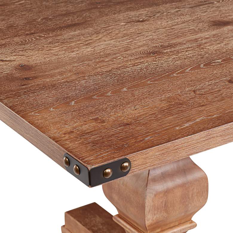 Image 4 Manchester 88" Wide Oak Dining Table more views