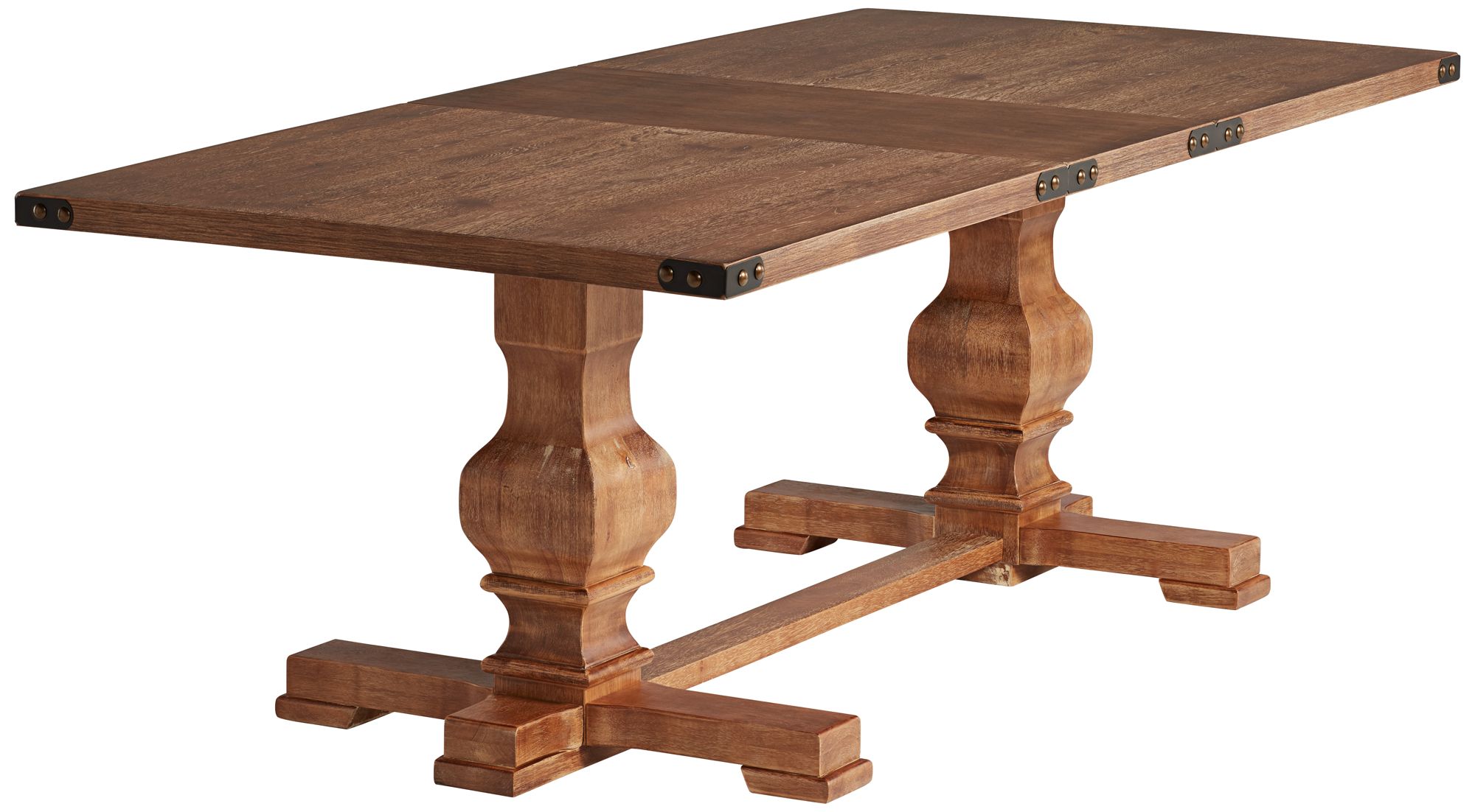 Manchester 88" Wide Oak Dining Table in scene