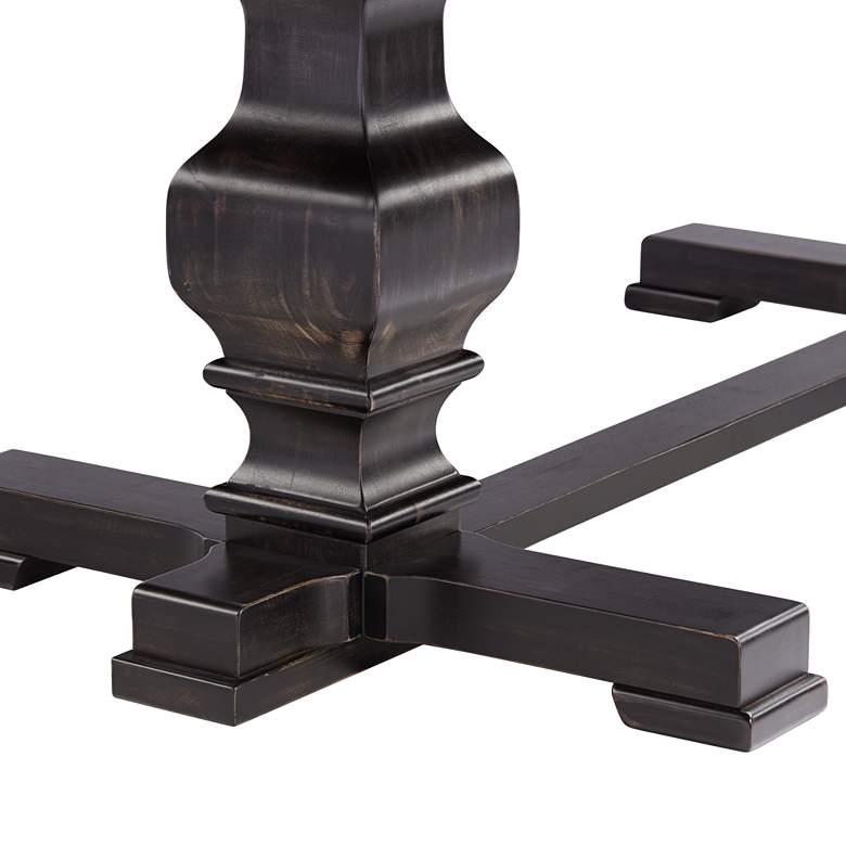 Image 4 Manchester 88" Wide Vintage Black Dining Table more views