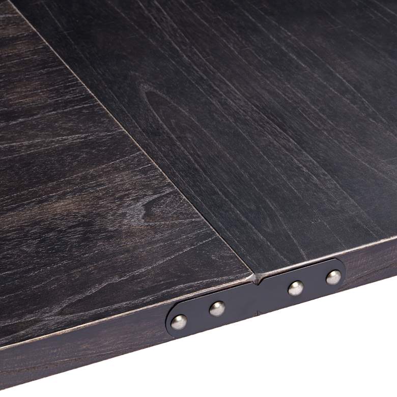 Image 6 Manchester 88" Wide Vintage Black Dining Table more views