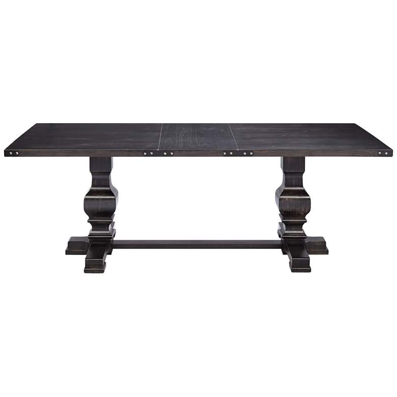 Image 7 Manchester 88" Wide Vintage Black Dining Table more views