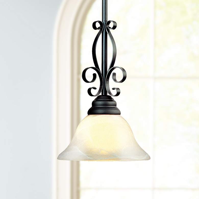 Image 1 Manchester Collection 7 inch Wide Mini Pendant Chandelier