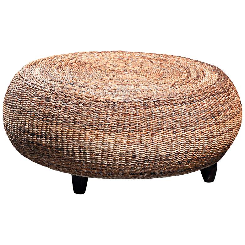 Image 1 Mandalay Natural Woven Seagrass Round Coffee Table