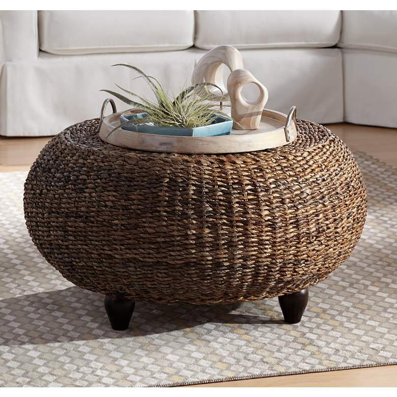 Image 1 Mandalay Round Woven Abaca Coffee Table
