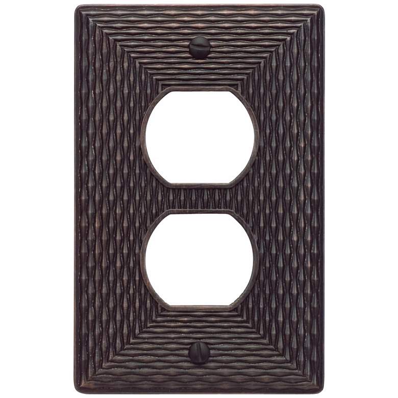 Image 1 Mandalay Venetian Bronze Power Outlet Wall Plate