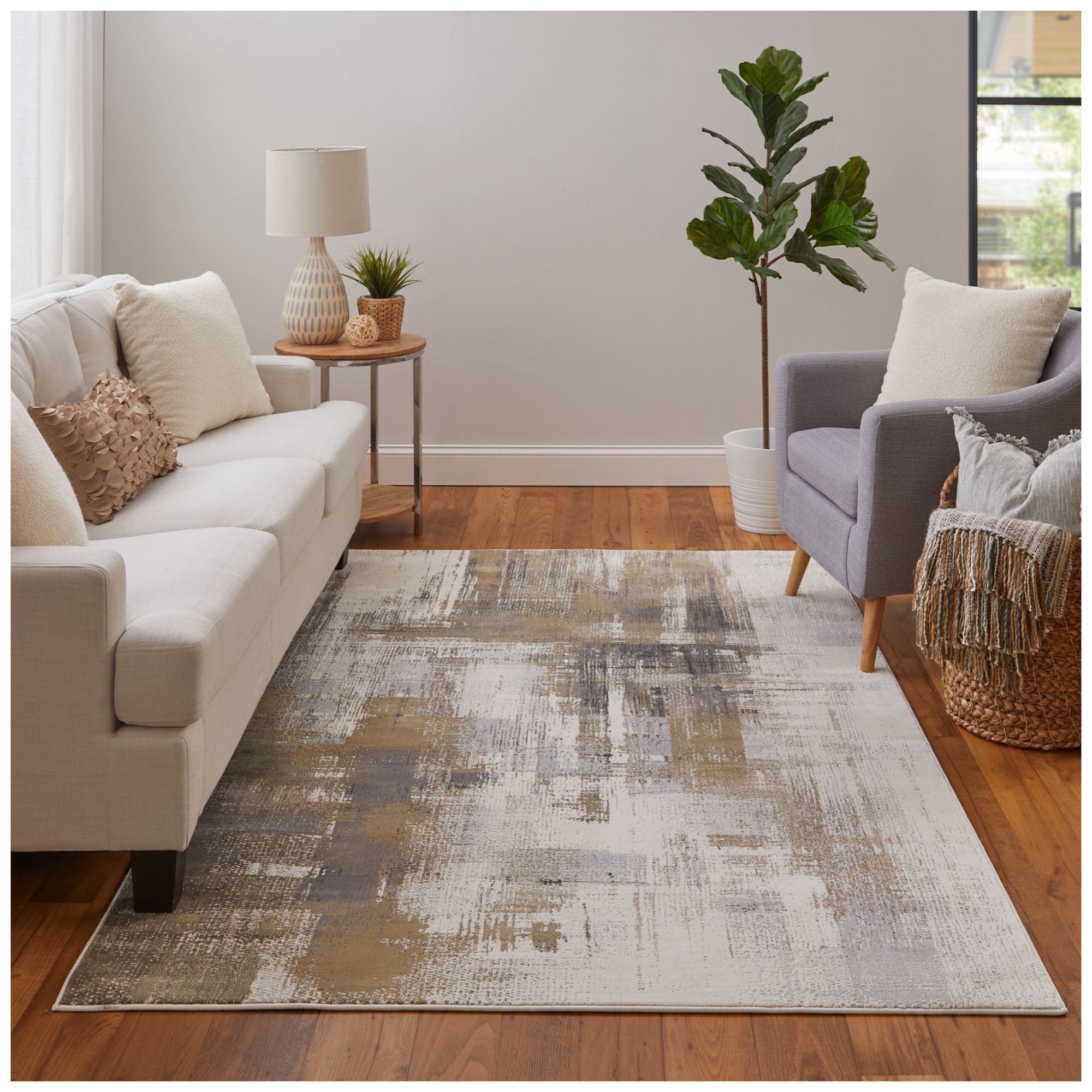Image 2 Mandana Abstract Indoor Brown Area Rug 39LYF 8'-2" x 11'-6" more views