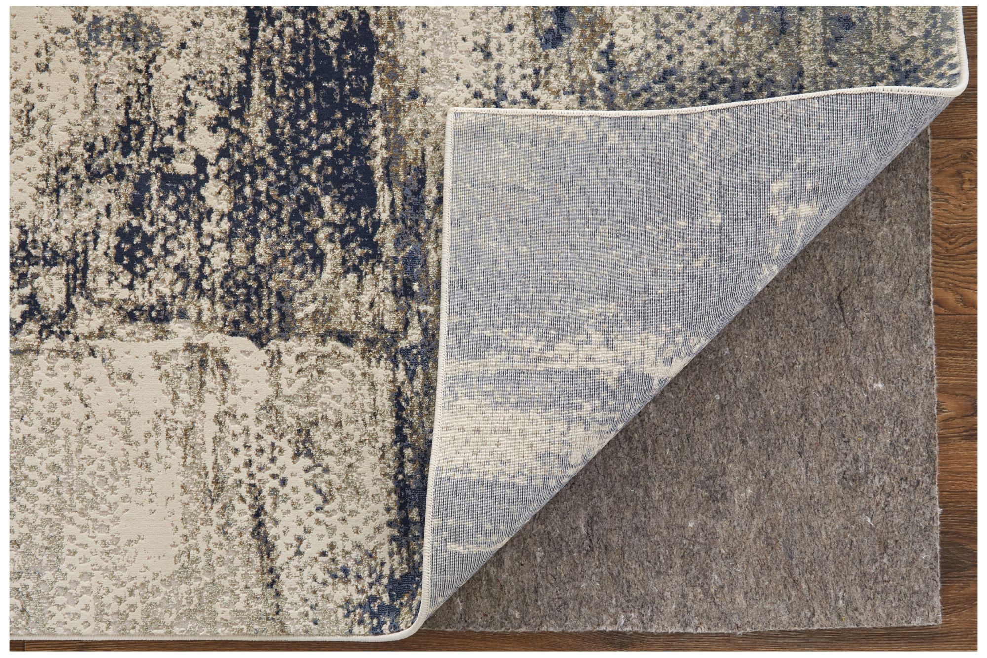 Image 6 Mandana Abstract Indoor Ivory Area Rug 39LZF 7'-9" x 10' more views