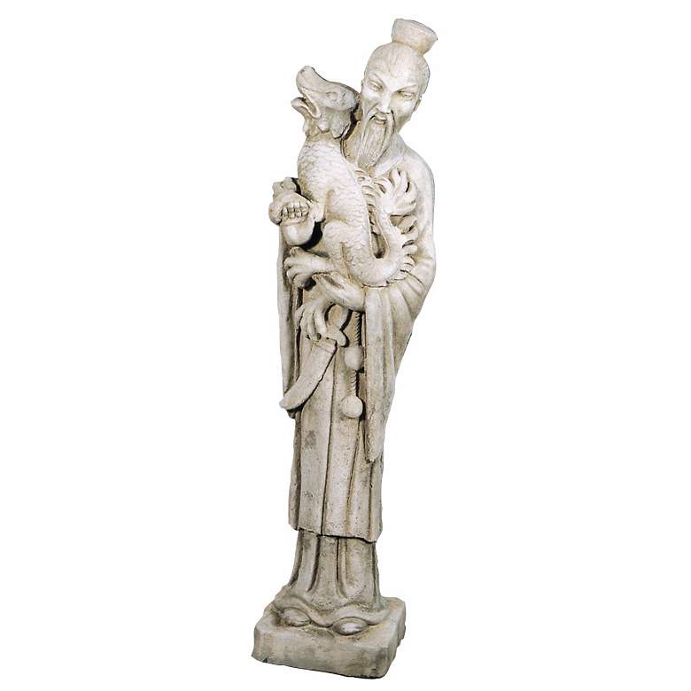 Image 1 Mandarin 40" High Elban Stone Garden Accent Statue