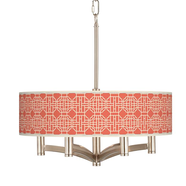 Image 1 Mandarin Ava 6-Light Nickel Pendant Chandelier