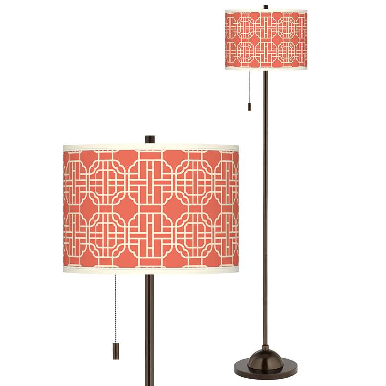 Image 1 Mandarin Giclee Glow Bronze Club Floor Lamp