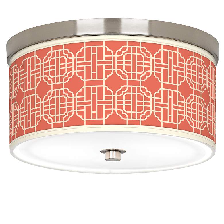 Image 1 Mandarin Giclee Nickel 10 1/4" Wide Ceiling Light