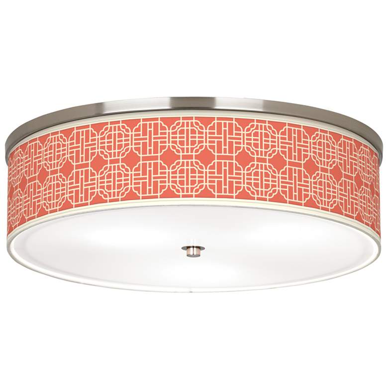 Image 1 Mandarin Giclee Nickel 20 1/4 inch Wide Ceiling Light