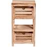 Mandell 14 1/2" Wide Natural Brown 2-Drawer Storage Cabinet