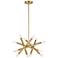 Mandelorian 12-Light 14 Inch Adjustable Aged Brass Sputnik Chandelier