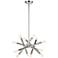 Mandelorian 12-Light 14 Inch Adjustable Polished Nickel Sputnik Chandelier