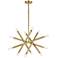 Mandelorian 12-Light 21 Inch Adjustable Aged Brass Sputnik Chandelier