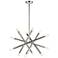 Mandelorian 12-Light 21 Inch Adjustable Polished Nickel Sputnik Chandelier