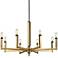 Mandeville 31" Wide Satin Brass 8-Light Chandelier