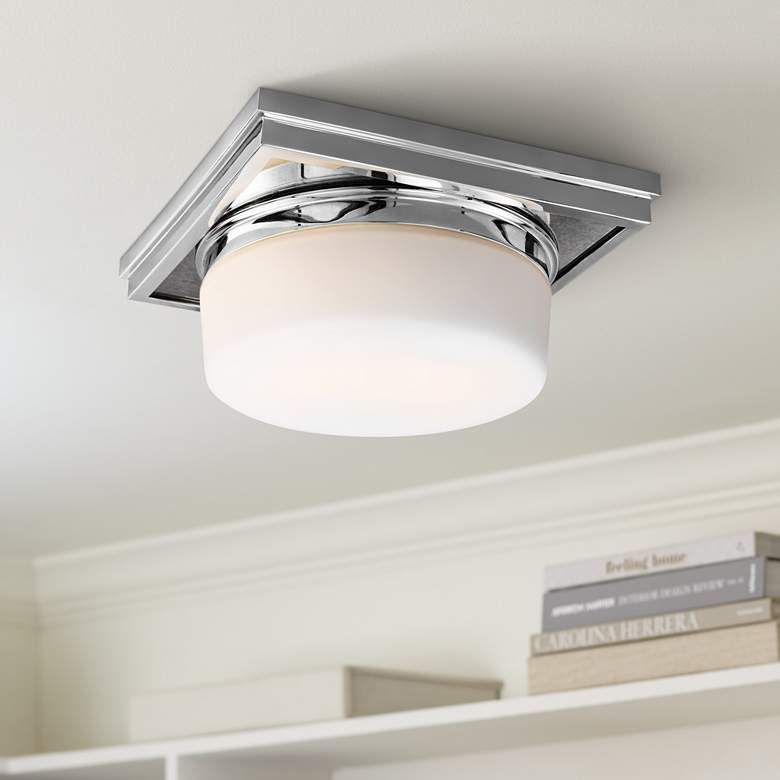 Image 1 Mandie 12" Wide 2-Light Chrome Ceiling Light