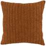 Mandy Orange Saffron Striped 22" Square Decorative Pillow in scene
