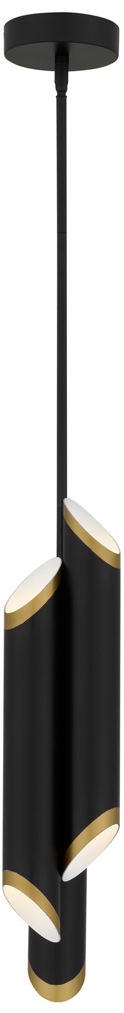 Manelis Integrated LED Matte Black Mini Pendant Light