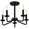 Manfred 12 3/4 Wide Black 5-Light Ceiling Light