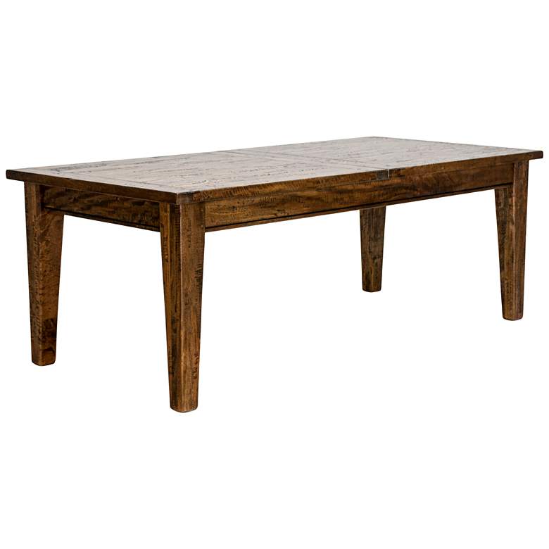 Image 1 Mango Creek 122 inchW Albany Rustic Wood Extension Dining Table