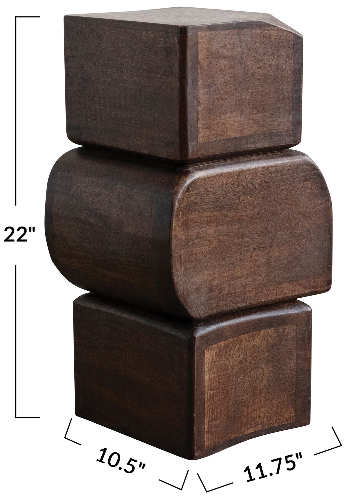 Image 3 Mango Wood Accent Table, Walnut more views